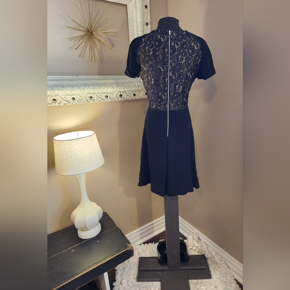 Elegant Black Rebecca Taylor Dress Size 2 - Picture 4 of 8